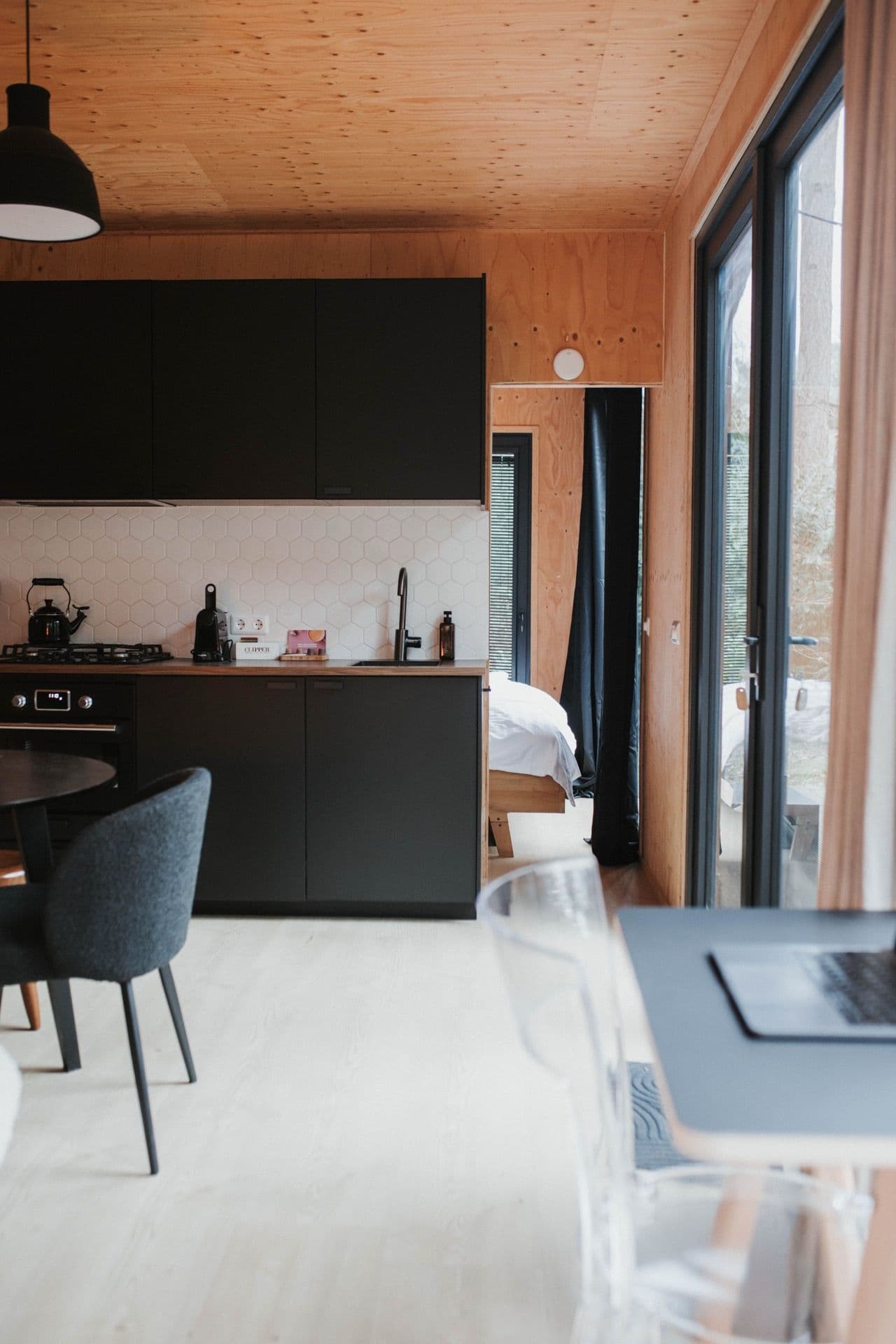 Kitchen coffee station with Nespresso at Tiny House MIYO Veluwe