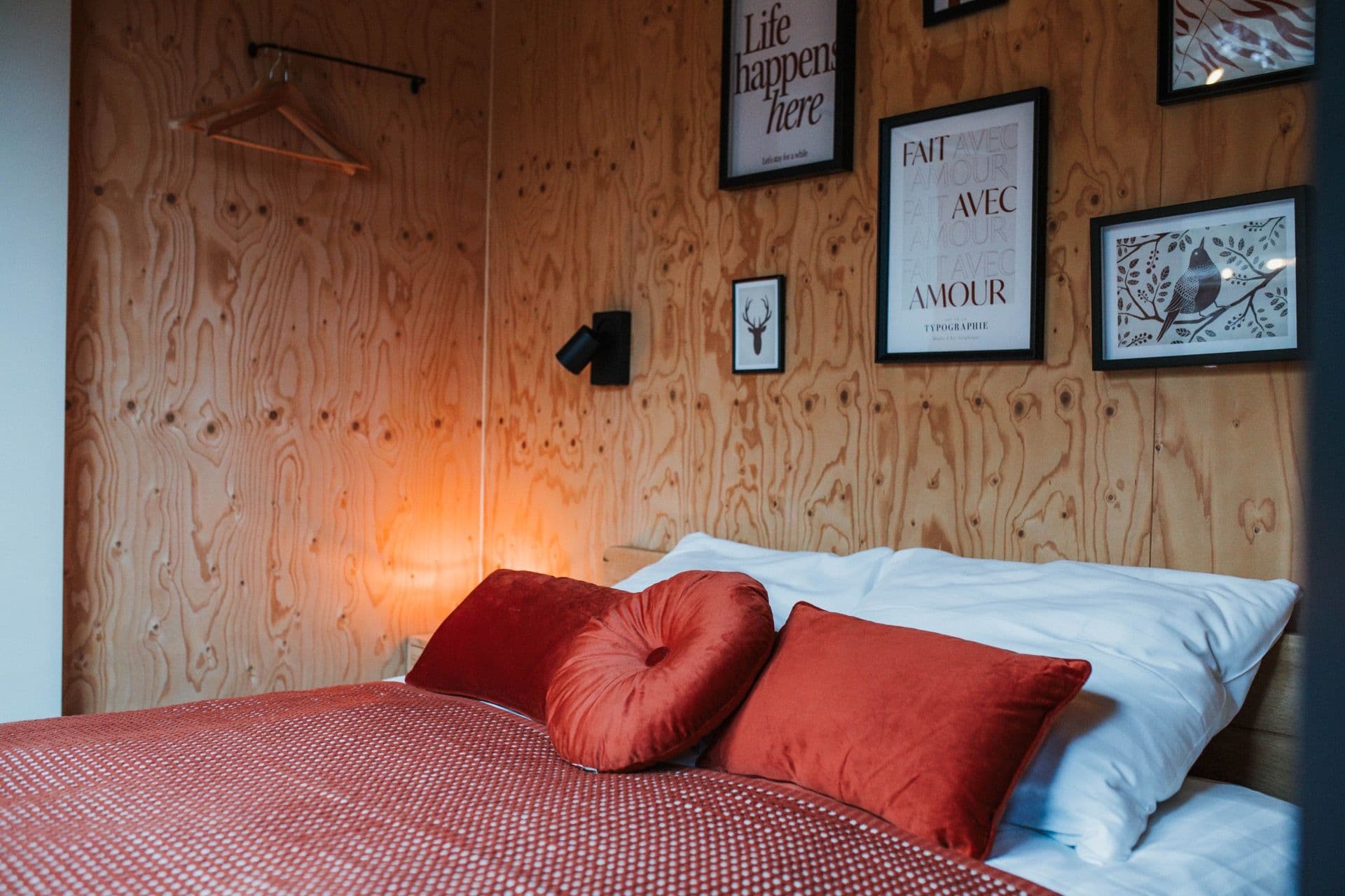 Cozy master bedroom interior at MIYO Tiny House Nunspeet